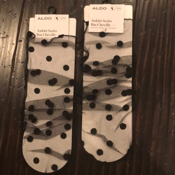 2 PAIR ALDO ANKLET SOCKS. NEW!! One size fits all. - Picture 1 of 3